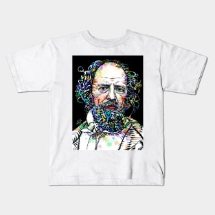 ALFRED,LORD TENNYSON watercolor and ink portrait Kids T-Shirt